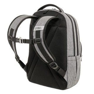 Polo Genius Σχολική Τσάντα Πλάτης Γυμνασίου-Λυκείου Γκρι 9-01-062-2300