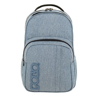 Polo Genius Σχολική Τσάντα Πλάτης Γυμνασίου-Λυκείου Γαλάζιο 9-01-062-5500