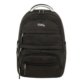 Polo Multi Pocket Σχολική Τσάντα Πλάτης Δημοτικού Μαύρη 9-01-064-2000