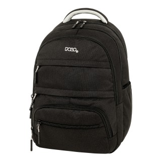 Polo Multi Pocket Σχολική Τσάντα Πλάτης Δημοτικού Μαύρη 9-01-064-2000