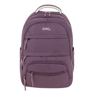 Polo Multi Pocket Σχολική Τσάντα Πλάτης Δημοτικού Μωβ 9-01-064-4700