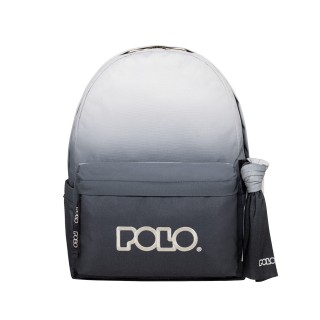 Polo Original Scarf Gradient Σχολική Τσάντα Πλάτης Γυμνασίου-Λυκείου Άσπρο/Μαύρο 9-01-162-8413