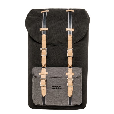 Polo Elmor Σακίδιο Πλάτης με Λουριά Μαύρο 9-02-073-2022