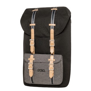 Polo Elmor Σακίδιο Πλάτης με Λουριά Μαύρο 9-02-073-2022