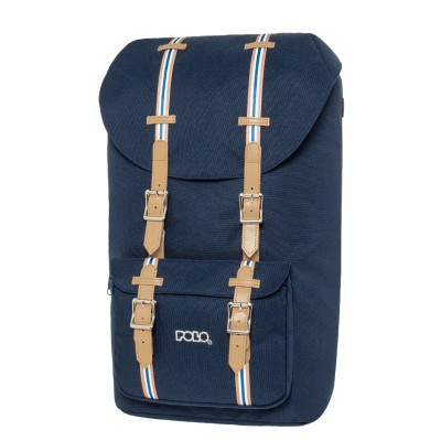 Polo Elmor Σακίδιο Πλάτης με Λουριά Μπλε 9-02-073-5100