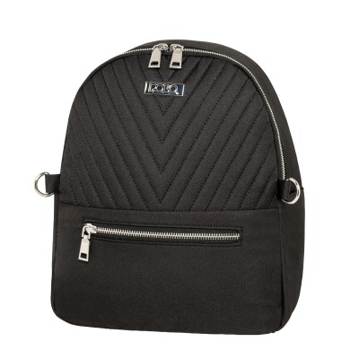 Polo Chiqua Γυναικεία Τσάντα Πλάτης 2 σε 1 Μαύρη 9-11-004-2000