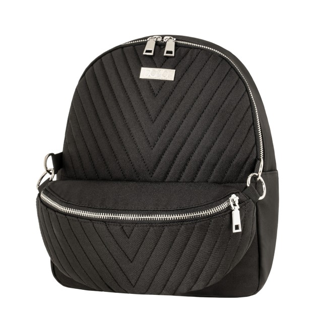 Polo Chiqua Γυναικεία Τσάντα Πλάτης 2 σε 1 Μαύρη 9-11-004-2000