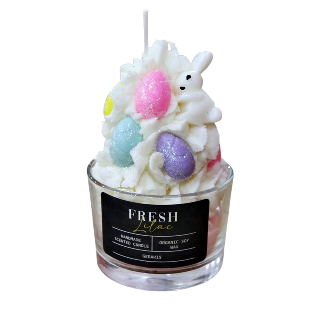 Πασχαλινό Αρωματικό Κερί με Λαγουδάκι και Αυγά Άρωμα Πασχαλιάς