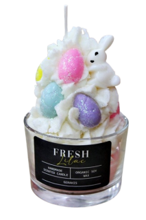 Πασχαλινό Αρωματικό Κερί με Λαγουδάκι και Αυγά Άρωμα Πασχαλιάς