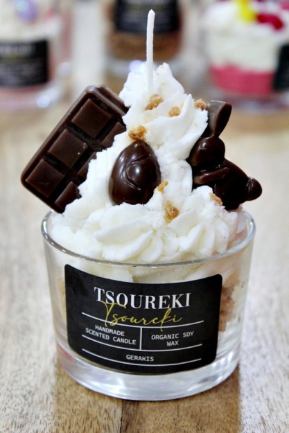 Πασχαλινό Αρωματικό Κερί με Λαγουδάκι και Αυγά Άρωμα Τσουρέκι