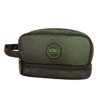 Polo Handle Τριπλή Κασετίνα Υφασμάτινη Μαύρο/Πράσινο 9-37-015-8418