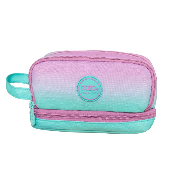 Polo Handle Τριπλή Κασετίνα Υφασμάτινη Μωβ/Πετρόλ 9-37-015-8115