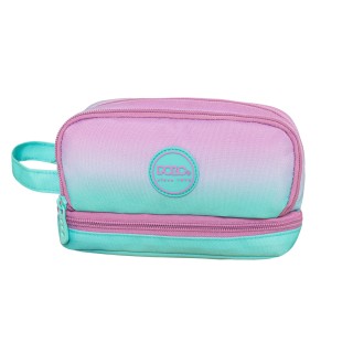 Polo Handle Τριπλή Κασετίνα Υφασμάτινη Μωβ/Πετρόλ 9-37-015-8115