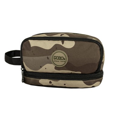 Polo Handle Τριπλή Κασετίνα Υφασμάτινη Χακί Παραλλαγή 9-37-015-8309