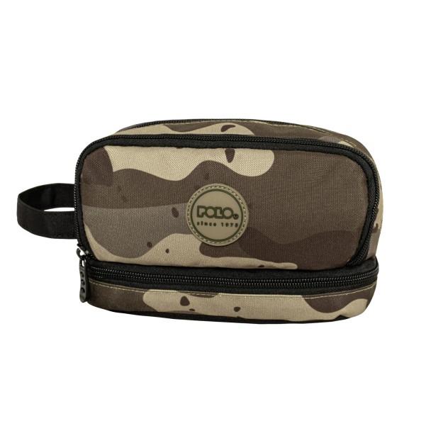 Polo Handle Τριπλή Κασετίνα Υφασμάτινη Χακί Παραλλαγή 9-37-015-8309