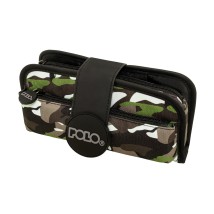 Polo Rubber Διπλή Κασετίνα Υφασμάτινη με Σχέδια Χακί Παραλλαγή 9-37-019-8437