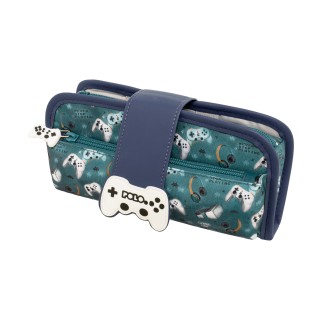 Polo Rubber Διπλή Κασετίνα Υφασμάτινη με Σχέδια Μπλε Gamer 9-37-019-8443