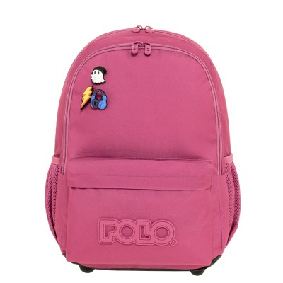 Polo Pins Σχολική Τσάντα Πλάτης Δημοτικού Φούξια 9-01-059-4300
