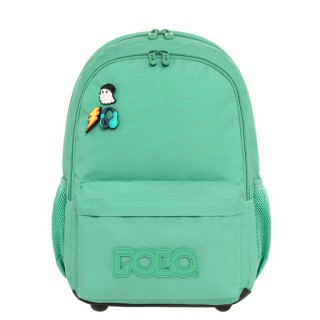 Polo Pins Σχολική Τσάντα Πλάτης Δημοτικού Πράσινη 9-01-059-6700