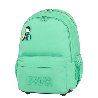 Polo Pins Σχολική Τσάντα Πλάτης Δημοτικού Πράσινη 9-01-059-6700