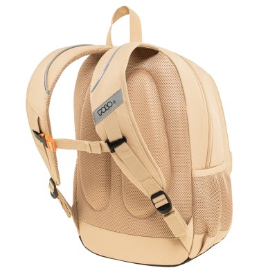 Polo Pins Σχολική Τσάντα Πλάτης Δημοτικού Μπεζ 9-01-059-7700