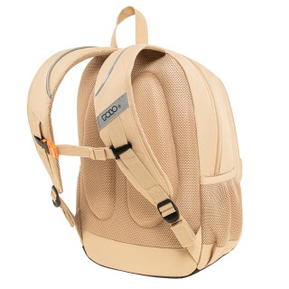 Polo Pins Σχολική Τσάντα Πλάτης Δημοτικού Μπεζ 9-01-059-7700