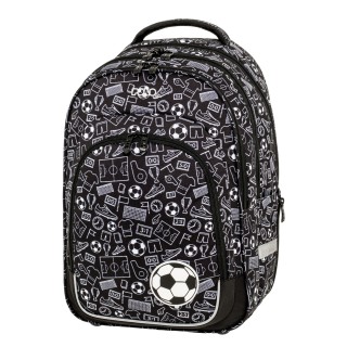 Polo Fusion Σχολική Τσάντα Πλάτης Δημοτικού Μαύρο/Άσπρο Ποδόσφαιρο 9-01-077-8432