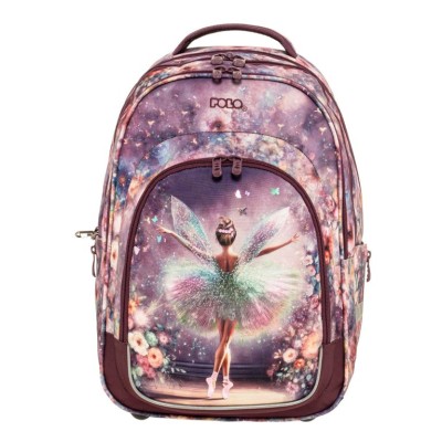 Polo Fusion Σχολική Τσάντα Πλάτης Δημοτικού Μωβ Νεράϊδα 9-01-077-8434