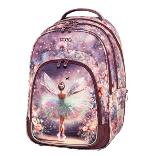 Polo Fusion Σχολική Τσάντα Πλάτης Δημοτικού Μωβ Νεράϊδα 9-01-077-8434