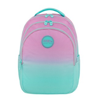 Polo Focus Σχολική Τσάντα Πλάτης Δημοτικού Πετρόλ/Ροζ 9-01-078-8115