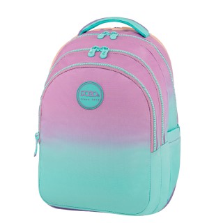 Polo Focus Σχολική Τσάντα Πλάτης Δημοτικού Πετρόλ/Ροζ 9-01-078-8115