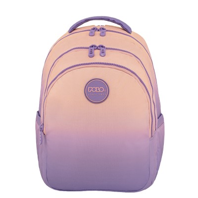 Polo Focus Σχολική Τσάντα Πλάτης Δημοτικού Ροζ/Μωβ 9-01-078-8411