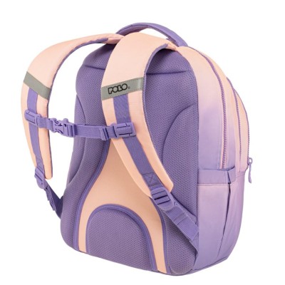 Polo Focus Σχολική Τσάντα Πλάτης Δημοτικού Ροζ/Μωβ 9-01-078-8411