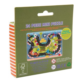 Floss&Rock Mini Puzzle Πίστα Αυτοκινήτων 24κομ.