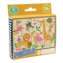 Floss&Rock Mini Puzzle Ζώα της Ζούγκλας 24κομ.