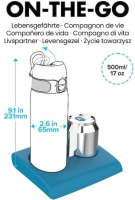 Ion8 Παιδικό Παγούρι Θερμός Ανοξείδωτο 500ml I8TS500PPUNIRAIN