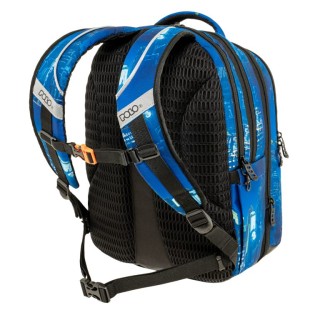 Polo Kinetic Σχολική Τσάντα Πλάτης Δημοτικού Μπλε 9-01-072-8428