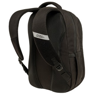 Polo Patches Σχολική Τσάντα Πλάτης Δημοτικού Μαύρη Σχέδια Velcro 9-01-079-2000