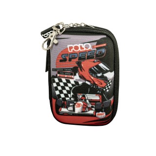 Polo Clip & Zip Mini Κλειδοθήκη-Πορτοφόλι Μαύρο/Γκρι 9-27-006-8472