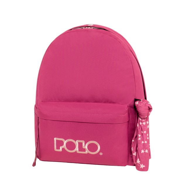 Polo Original Scarf Σακίδιο Σχολική Τσάντα Πλάτης Γυμνασίου - Λυκείου Φούξια 9-01-135-4438