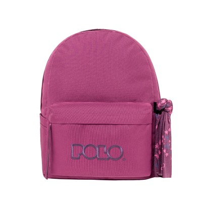 Polo Original Scarf Σακίδιο Σχολική Τσάντα Πλάτης Γυμνασίου - Λυκείου Μωβ 9-01-135-4749