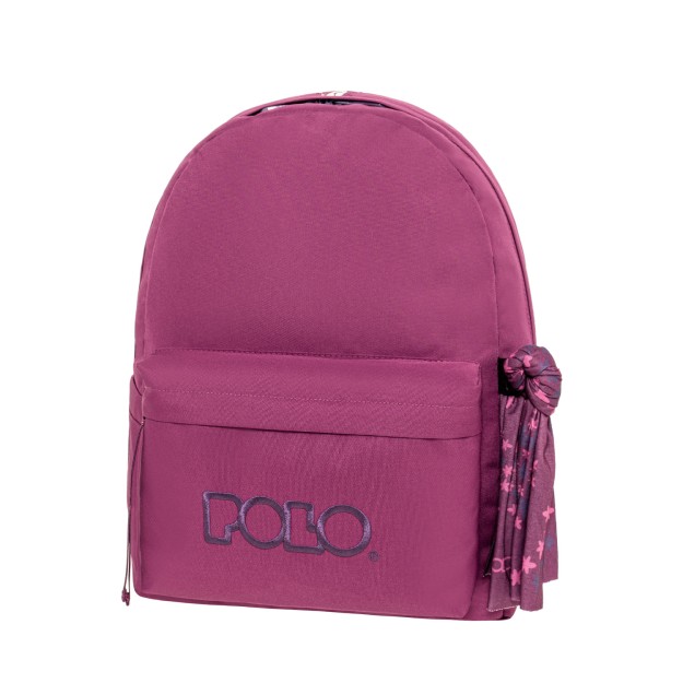 Polo Original Scarf Σακίδιο Σχολική Τσάντα Πλάτης Γυμνασίου - Λυκείου Μωβ 9-01-135-4749
