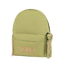 Polo Original Scarf Σακίδιο Σχολική Τσάντα Πλάτης Γυμνασίου - Λυκείου Λαδί/Ροζ 9-01-135-6139