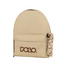 Polo Original Scarf Σακίδιο Σχολική Τσάντα Πλάτης Γυμνασίου - Λυκείου Μπεζ/Καφέ 9-01-135-7432