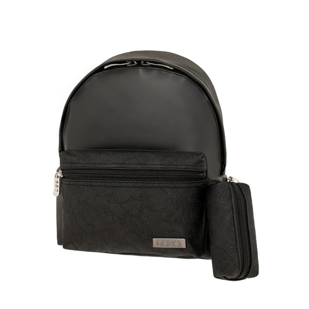 Polo Mini Dantela Mini Σακίδιο Πλάτης Δερματίνη Μαύρο 9-11-005-2000