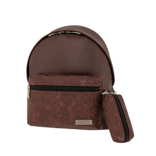 Polo Mini Dantela Mini Σακίδιο Πλάτης Δερματίνη Καφέ 9-11-005-3400