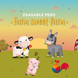 Legami Milano Set of Three Erasable Pens ''Farm Sweet Farm'' 4 Τεμάχια EPSET0016