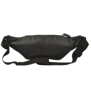 Daston 008 Ανδρικό Δερμάτινο Τσαντάκι Μέσης Μαύρο