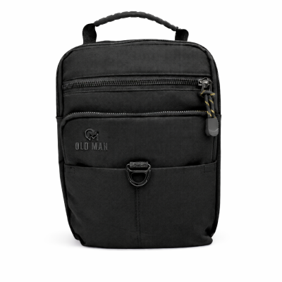 Old Man 155 Υφασμάτινο Ανδρικό Τσαντάκι Ώμου Μαύρο