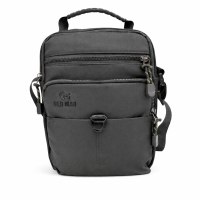 Old Man 156 Υφασμάτινο Ανδρικό Τσαντάκι Ώμου Μαύρο